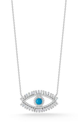 Glaze Jewelry Sterling Silver Evil Eye Necklace