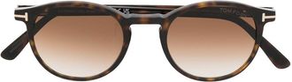 Tom Ford Eyewear round-frame sunglasses - men - Acetate - 48 - Brown