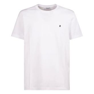 Dondup T-Shirts, male, White, Size: 2XL Regular-fit Crew-Neck T-Shirt