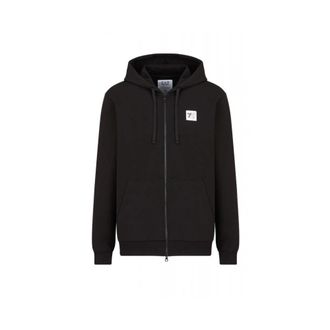 Emporio Armani Zip Hood Logo Heart - Heren - Vesten met rits - Zwart - M - Hoodies & sweatvesten