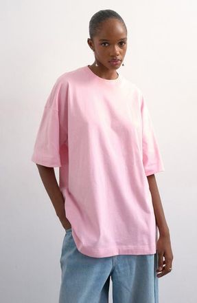 Topshop Oversize Boxy T-Shirt in Pink at Nordstrom, Size X-Small