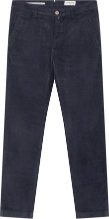 Jacob Cohen Slim-Fit Corduroy Broek - Heren - Chinos - Blauw - W36 - Katoen - Broeken