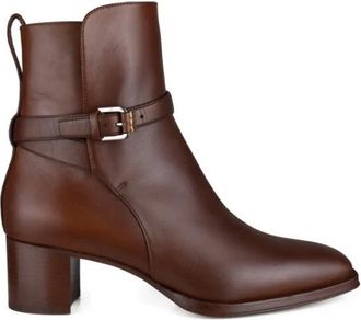 Ralph Lauren Callie Boots - Dames - Laarzen met Hak - Bruin - 35 EU - Leer - Schoenen