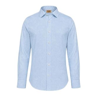 Alviero Martini 1A Classe Camicia Slim Fit - male - Alviero Martini 1a Classe - Casual Shirts - Blue - 4XL - Shirts