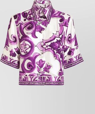 Dolce & Gabbana majolica print silk shirt