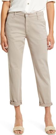 AG - Adriano Goldschmied Caden Crop Twill Trousers in Truly Taupe at Nordstrom Rack, Size 24