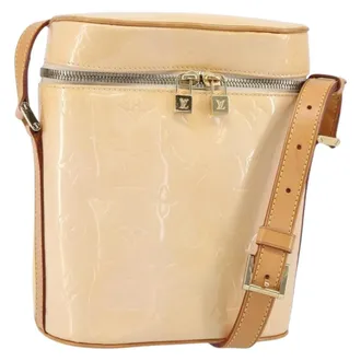 Louis Vuitton Sullivan Horizontal Monogram Vernis Pink Patent_Leather Handbag (Pre-Owned)
