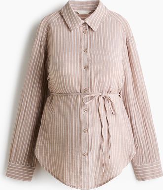 H&M MAMA Before & After Musselinbluse - Brown