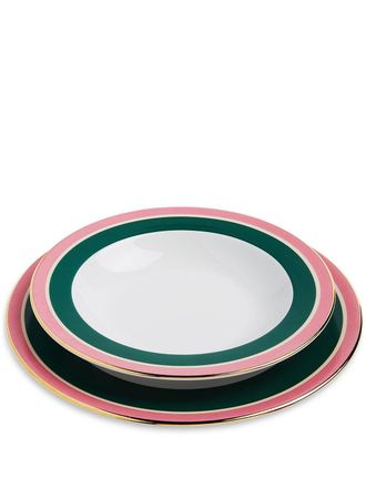 La DoubleJ Rainbow dinner set - unisex - Porcelain - One Size - Green