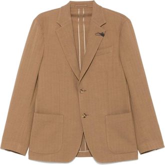 Lardini Blazer con motivo spigato - Marrone