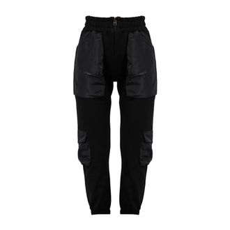 La Haine Inside Us Broeken, Dames, Zwart, S, Casual Joggerbroek met Elastische Taille