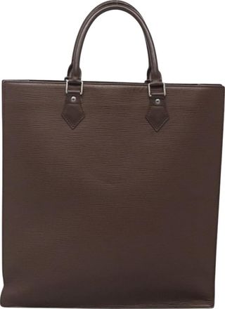 Louis Vuitton Sac Plat Bag Epi Leather Brown Leather Bag (Pre-Owned)