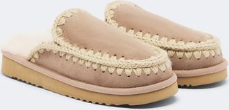 Mou Shearling-lined suede mules