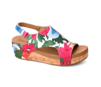 Corkys Footwear Volta Ii Floral Wedge Sandals In Flowers