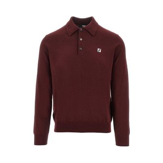 Fendi Knitted polo shirt with FF detail Man 48