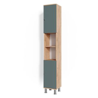 Vicco Armario De Ba&ntilde;o Fynn, Roble Dorado, 30 X 190 Cm