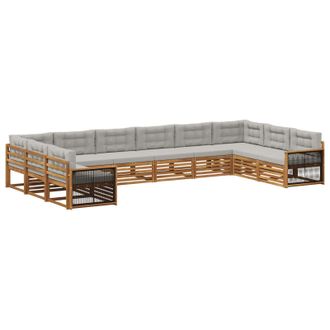 vidaXL Juegos De Sof&aacute;s 10 Uds. Madera De Acacia S&oacute;lida Vidaxl