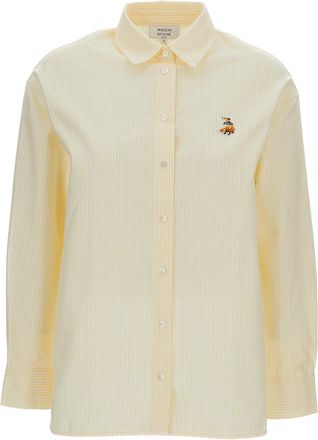 Maison Kitsun&eacute; Yellow Dreaming Fox Casual Shirt