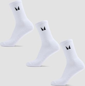 MyProtein Unisex Crew Socks (3 Pack) - White - UK 9-11