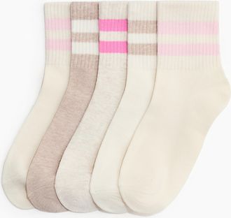 H&M 5er-Pack Socken - White