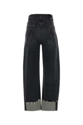Mother Half Pipe Flood Cuff Jeans - Black