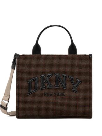 DKNY logo-lettering top-handle tote bag - women - Fabric - OS - Brown