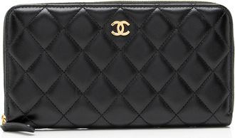Chanel Lambskin CC Zip Around Wallet