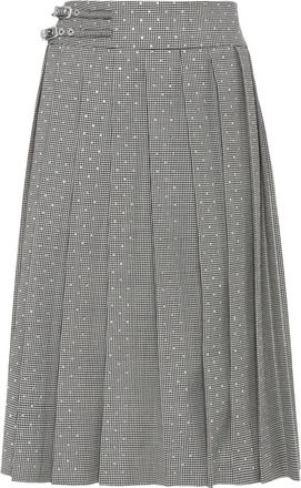 Philipp Plein Gonna midi con motivo pied-de-poule - Nero