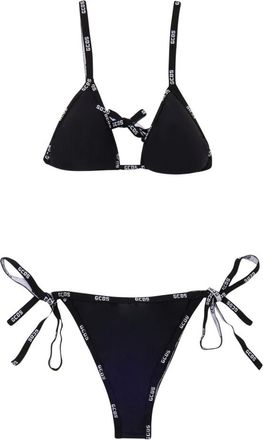 GCDS Gcds, Badmode, Dames, Zwart, XS, Bikini met logobandjes
