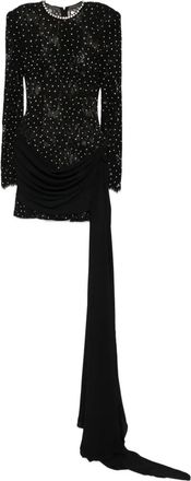 Nissa Abito corto in pizzo con strass - Nero
