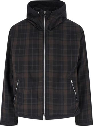 Our Legacy Plaid Zip Hoodie - Black