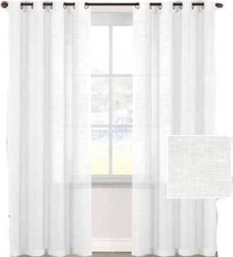 OEM Cortinas Trasl&uacute;cidas Con Anillas - Cortinas Semitransparentes Con Anillas Para Ventanas - Sal&oacute;n - Dormitorio - Lino - Color Liso - Elegantes Cortinas 