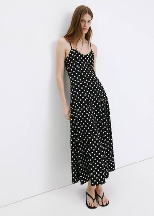 Mango Vestito svasato godet nero - Donna - XXS - MANGO