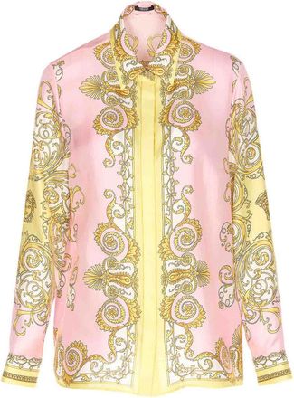 Versace Multicolor Shirt With Frotnal Buttons Closure