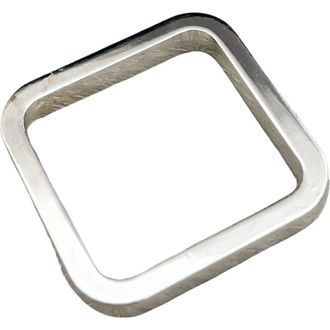 Anaya with Love Modern Curves Metal Napkin Rings- Set of 4 in Shiny Silver at Nordstrom