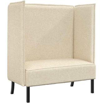 vidaXL Sofa De Espalda Alta Crema 109 X 56 X 121 Cm Tela Vidaxl