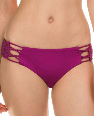 Isabella Rose Taylor Lolita Crochet Maui Full Bikini Bottom In Isa Purple