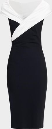 La Petite Robe Di Chiara Boni Benje Two-Tone Sheath Dress