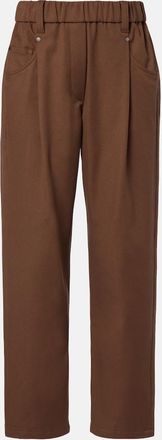 Brunello Cucinelli Pantalones rectos con cuentas Monili