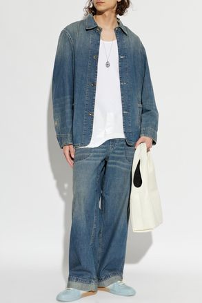 Maison Margiela Wide-leg Jeans, Mens, Navy Blue