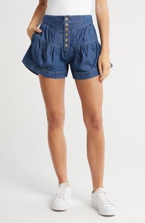 Free People Fleur Denim Shorts in Blue at Nordstrom Rack, Size Medium