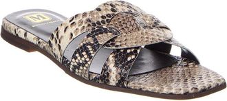 Bruno Magli Alessia Snake-Embossed Leather Sandal