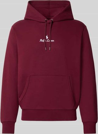 Polo Ralph Lauren Hoodie mit Label-Stitching und Känguru-Tasche in Bordeaux, Größe XXL