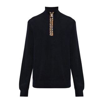 Burberry Truien & Vesten, Heren, Blauw, S, Wol, Wool Sweater Cameron