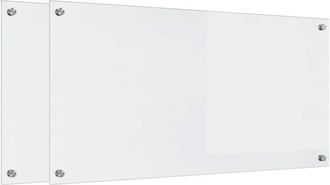 vidaXL Salpicadero De Cocina 2 Pcs Transparente 100 X 50 Cm Vidaxl