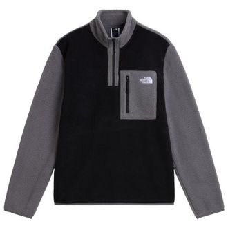 The North Face Yumiori 1/4 Zip Fleecepullover f&uuml;r Herren | schwarz/grau