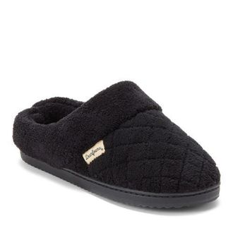 Dearfoams Libby Quilted Terry Clog Slipper in Black at Nordstrom, Size X-Large