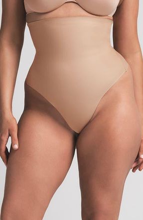 SKIMS Body Core Sculpt High Waist Thong in Clay at Nordstrom, Size Xx-Small