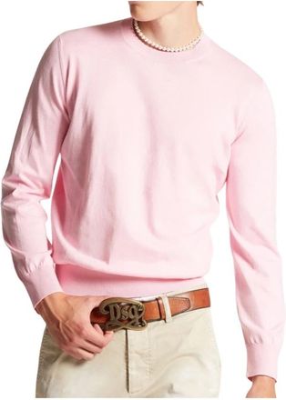 Dsquared2 Rondgebreide trui - Heren - Ronde hals truien - Roze - M - Truien & Vesten