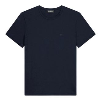 Dondup T-Shirts, male, Blue, Size: XL Logo-detail Cotton T-shirt
